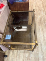 Two Tiered Glass Top Side Table
