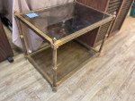 Two Tiered Glass Top Side Table