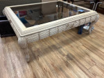 Glass Top Coffee Table $100, matching Side Tables $40 each