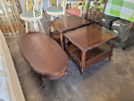 french provincial coffee lamp table set