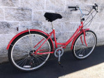 Women's iPed 6-speed step-through cruiser bike for 5'1" to 5'5"
