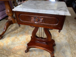 Marble top harp table