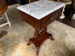 Marble top harp table