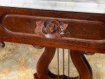 Marble top harp table