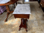 Marble top harp table
