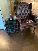 Luggage style end table