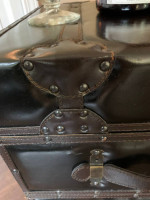 Luggage style end table
