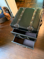 Luggage style end table
