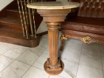 Marble top pedestal table