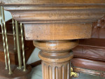 Marble top pedestal table