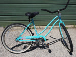 RALLYE LADIES LIGHT BLUE VINTAGE BEACH CRUISER MADE IN THE USA BICYLE!