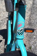RALLYE LADIES LIGHT BLUE VINTAGE BEACH CRUISER MADE IN THE USA BICYLE!