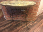 Stone Slate Top Wrought Iron Table