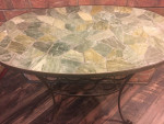 Stone Slate Top Wrought Iron Table