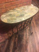 Stone Slate Top Wrought Iron Table