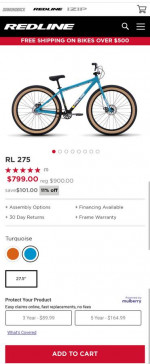 Aluminum REDLINE RL • 27.5+ BMX BIKE