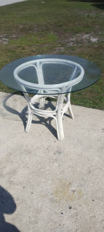 Rattan dining table