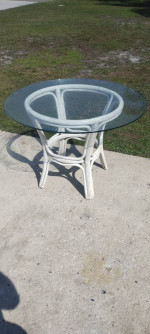 Rattan dining table