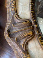 Florentine glass top foyer table