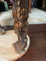 Florentine glass top foyer table