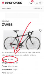 Felt ZW95 Ladies Women's Road Bike Bicycle Shimano 2x9 size Sm/Md