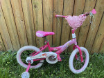 15" princess bike with training wheels