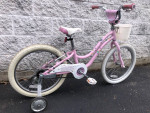 Girl's 20" Trek bike w/ basket and training wheels for ages 6 to 8
