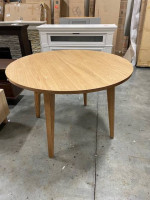 45 inch Wood Round Japandi Dining Table - English Oak New