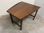 Folke Ohlsson for DUX Scandinavian Modern Tapered Walnut Side Table