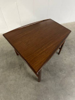 Folke Ohlsson for DUX Scandinavian Modern Tapered Walnut Side Table