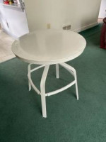 White Metal Round Table