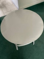 White Metal Round Table