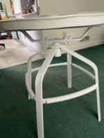 White Metal Round Table
