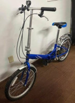 Verso Cologne 20" 7 Speed Folding Compact City Commuter Bike, Blue (NOT Electri