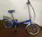 Verso Cologne 20" 7 Speed Folding Compact City Commuter Bike, Blue (NOT Electri