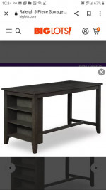 new, table and 4 chairs with storage