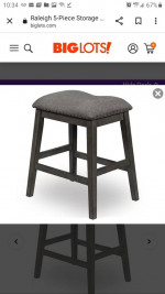 new, table and 4 chairs with storage