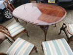 Dining room table set with 5 chairs and 2 leafs