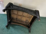 Wicker Look Footstool / Table