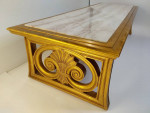 Medallion Limited marble giltwood coffee table
