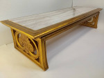 Medallion Limited marble giltwood coffee table