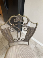 Round glass top table with 4 chairs