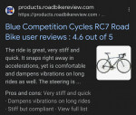 Blue RC7 15lb Carbon Road Bike Shimano Dura Ace Mavic Ksyrium SL SSC 58cm