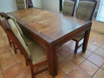 Wood Dining Table + 6 Chairs