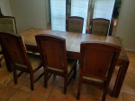 Wood Dining Table + 6 Chairs