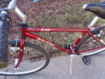 Red 16" Raleigh C-40 Hybrid Tuned Stops on a Dime