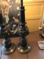 Pair of vintage Acanthus leaf table lamps by Stiffel A172
