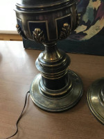 Pair of vintage Acanthus leaf table lamps by Stiffel A172