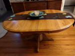 Oak 42" Round Dining Room Table