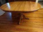 Oak 42" Round Dining Room Table
